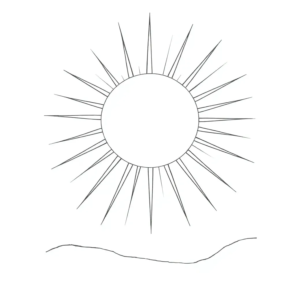 Sun coloring page