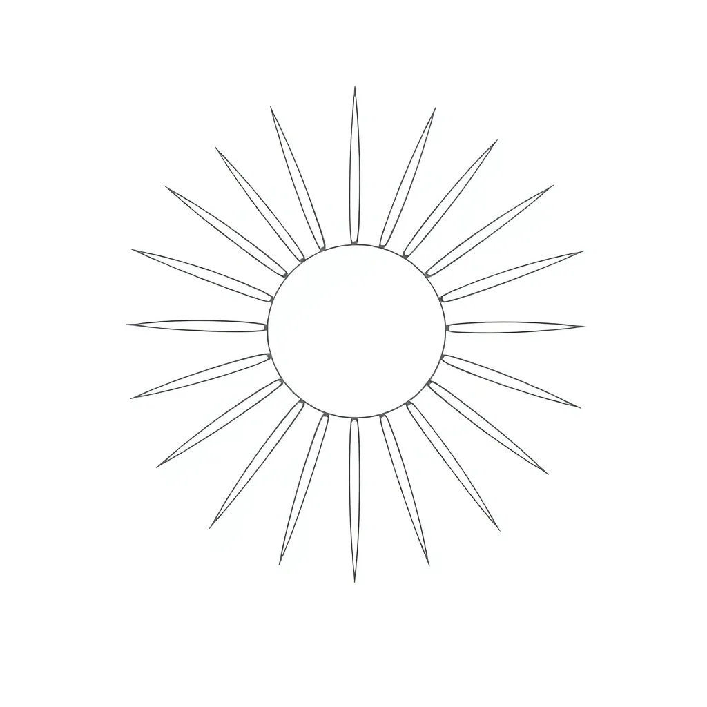 Sun coloring page