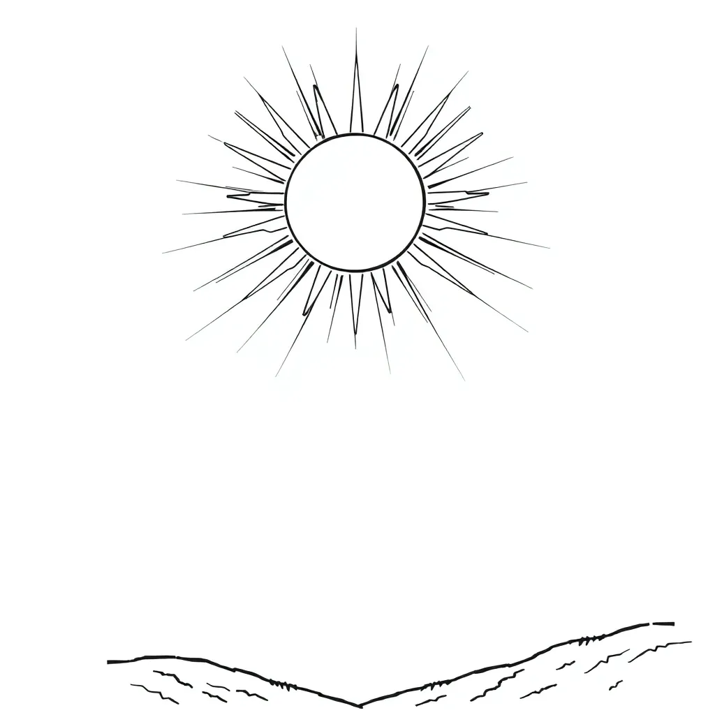 Sun coloring page
