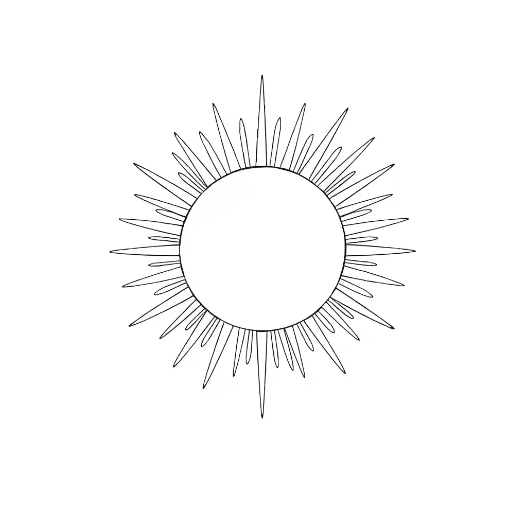 Sun coloring page