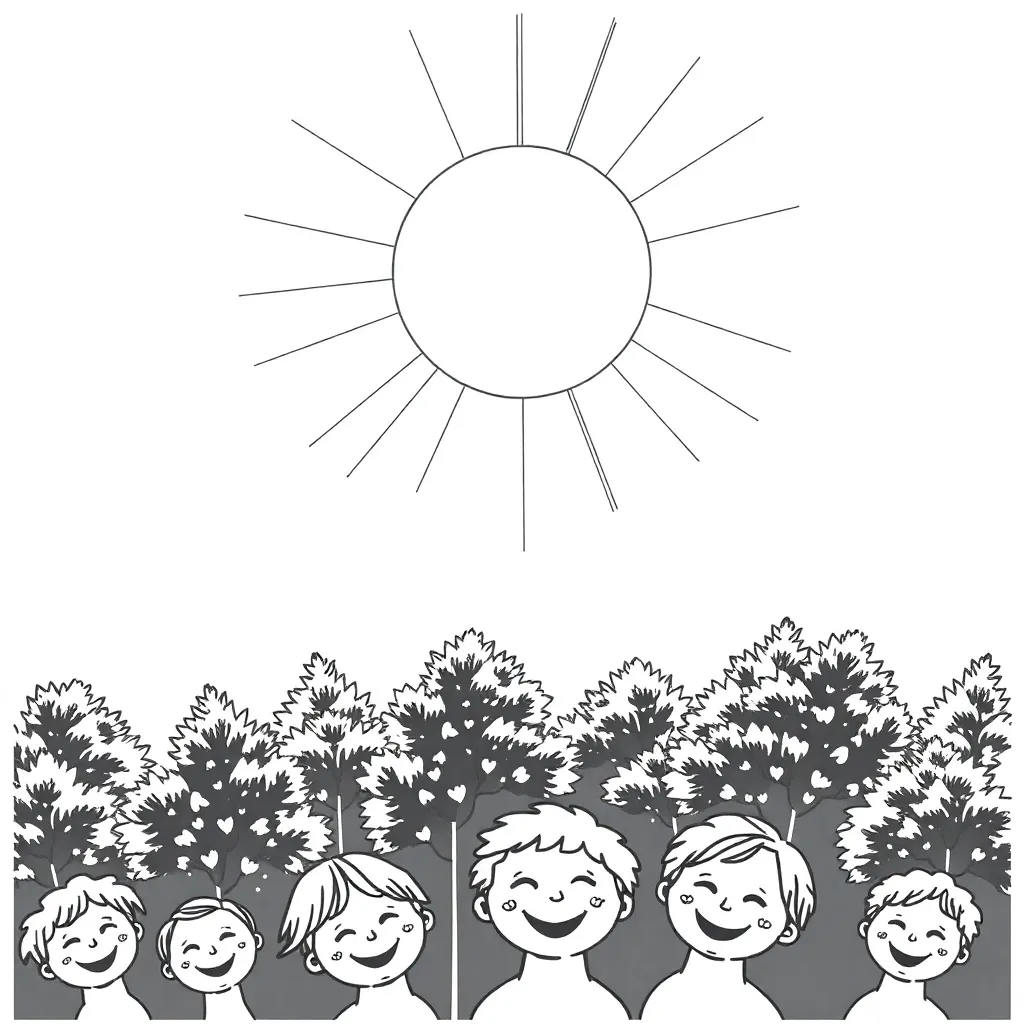 Sun coloring page