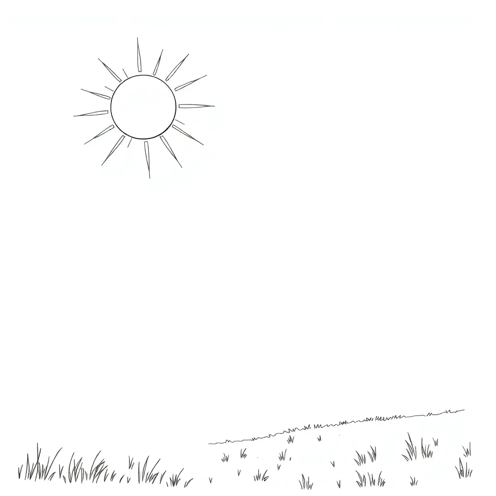 Sun coloring page