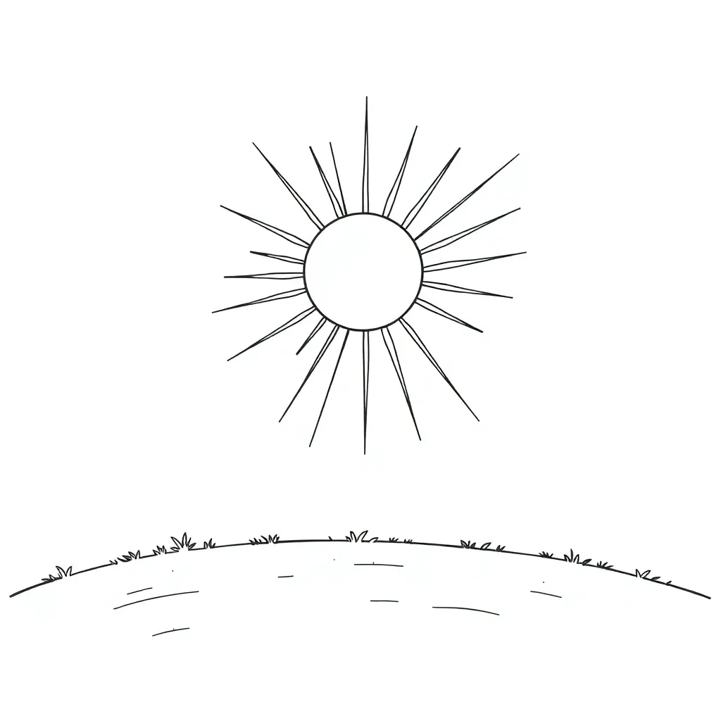 Sun coloring page