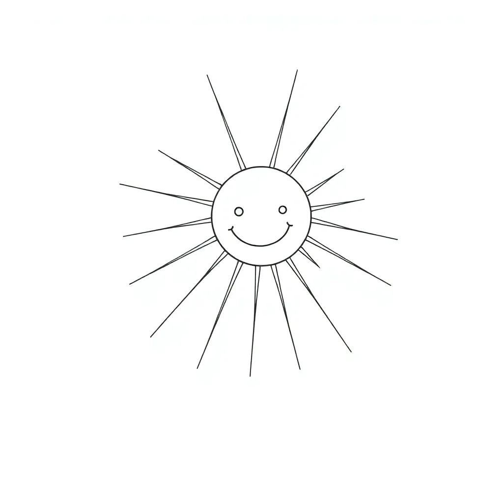 Sun coloring page