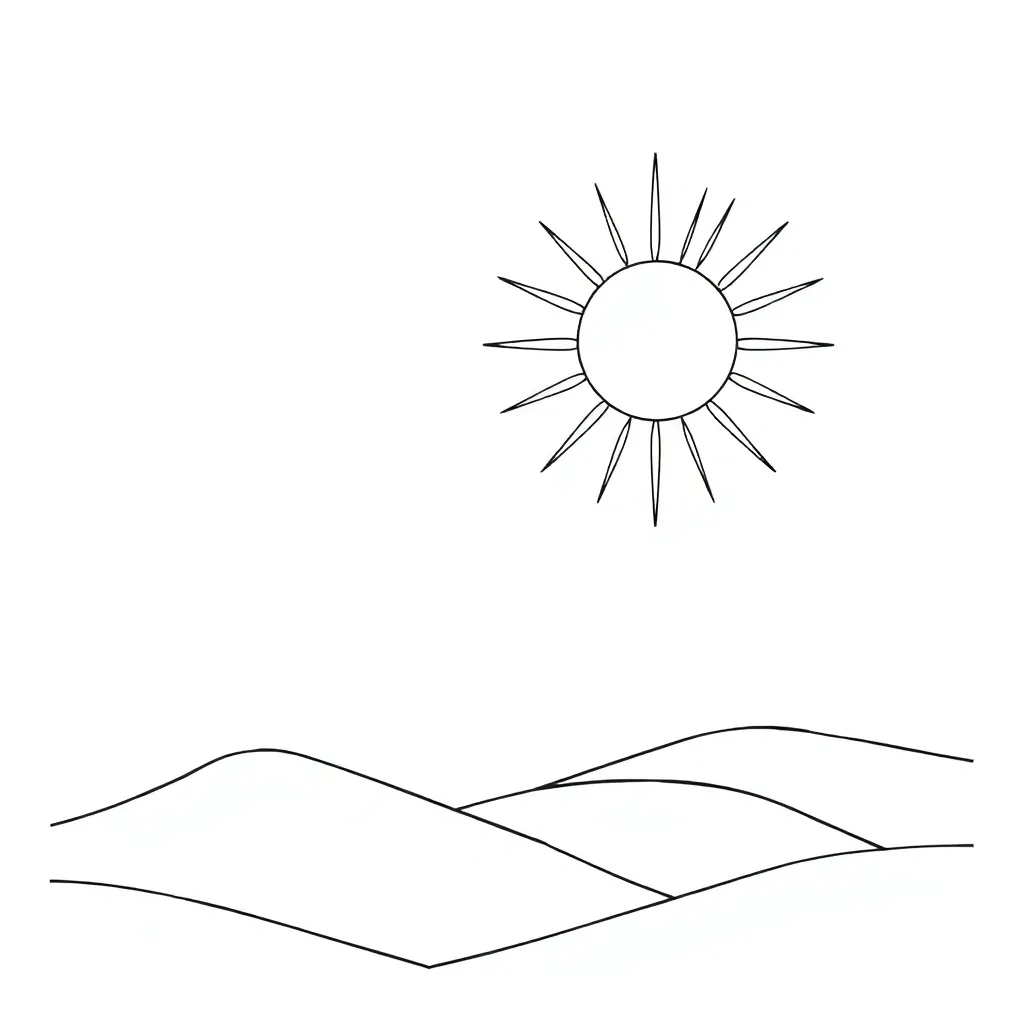 Sun coloring page