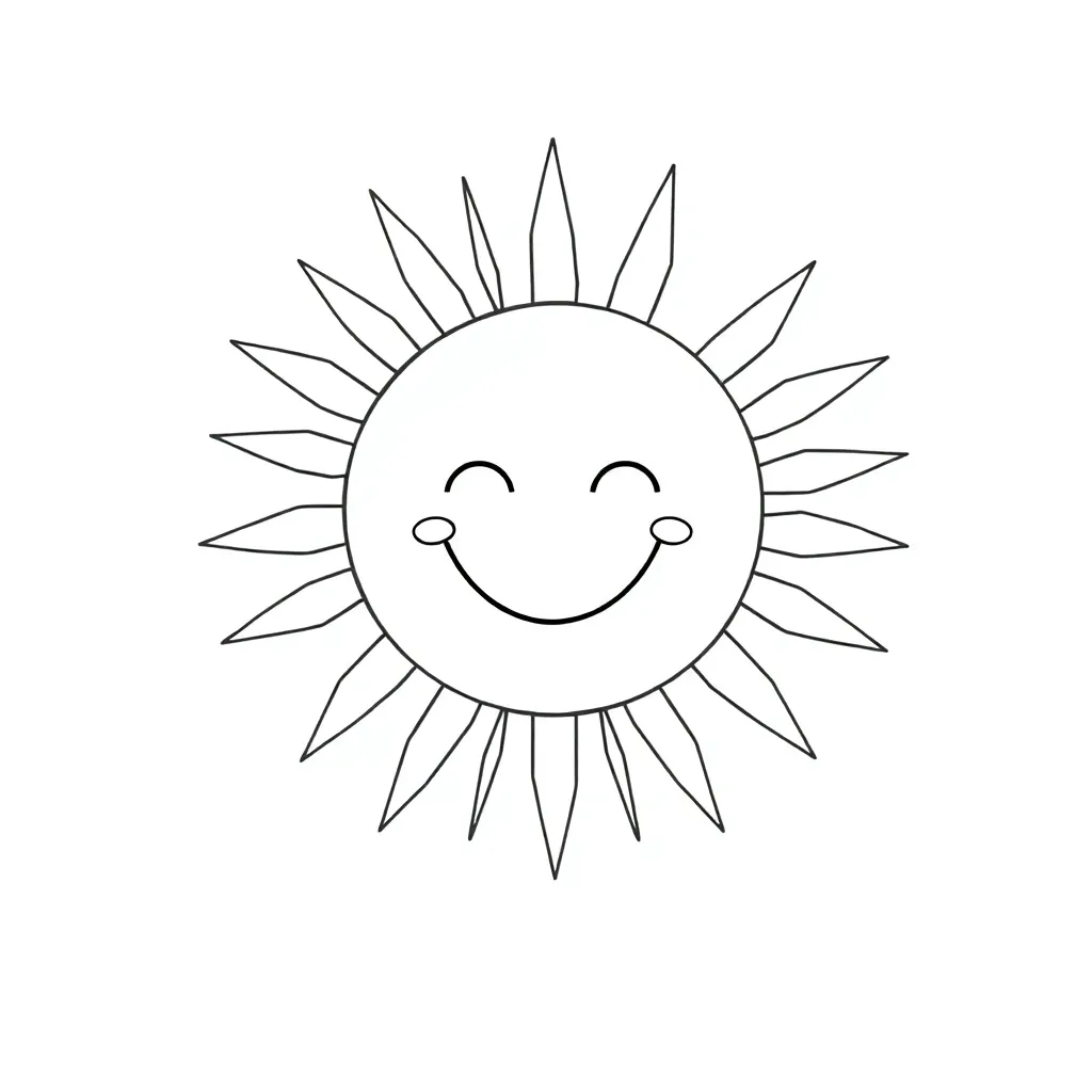 Sun coloring page