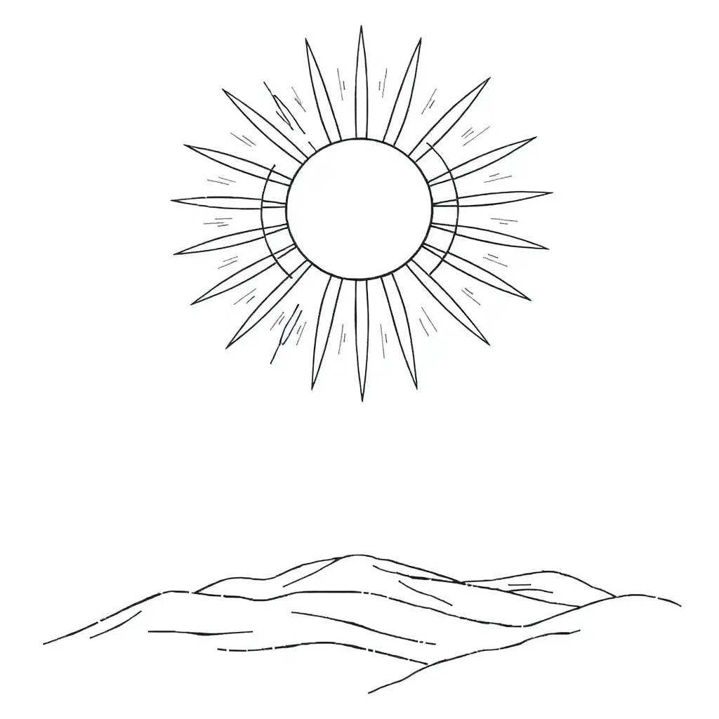 Sun coloring page