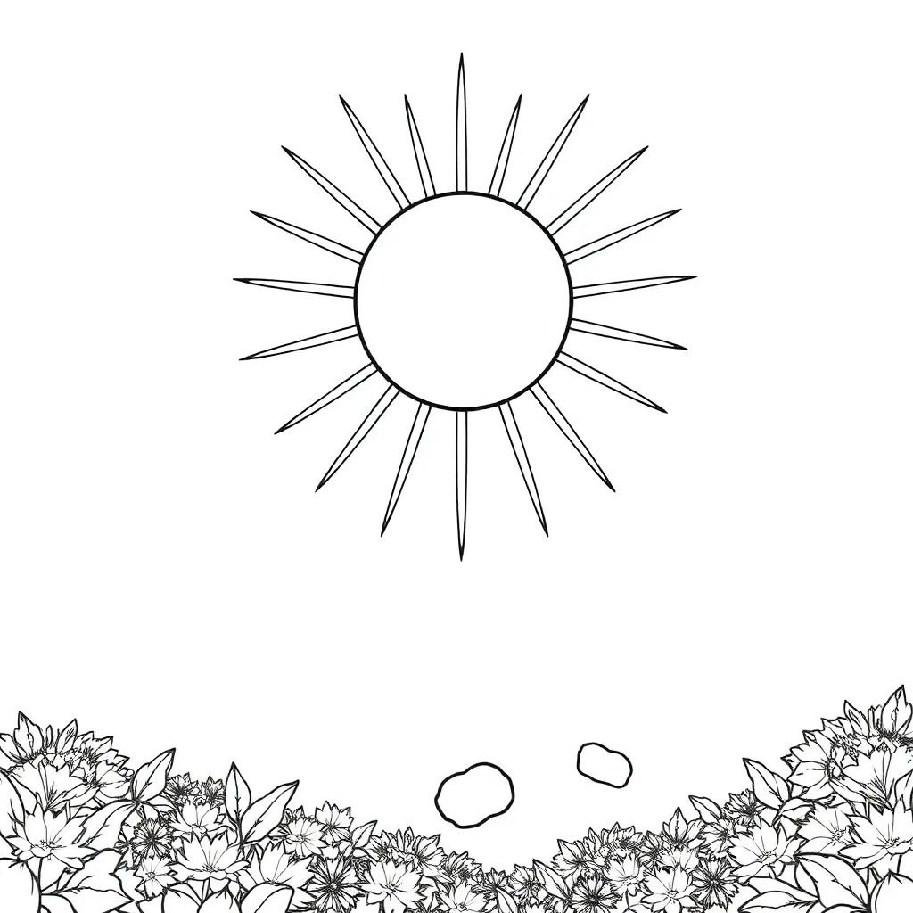Sun coloring page