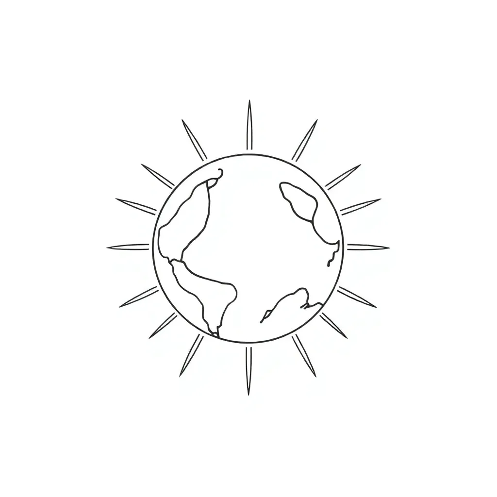 Sun coloring page