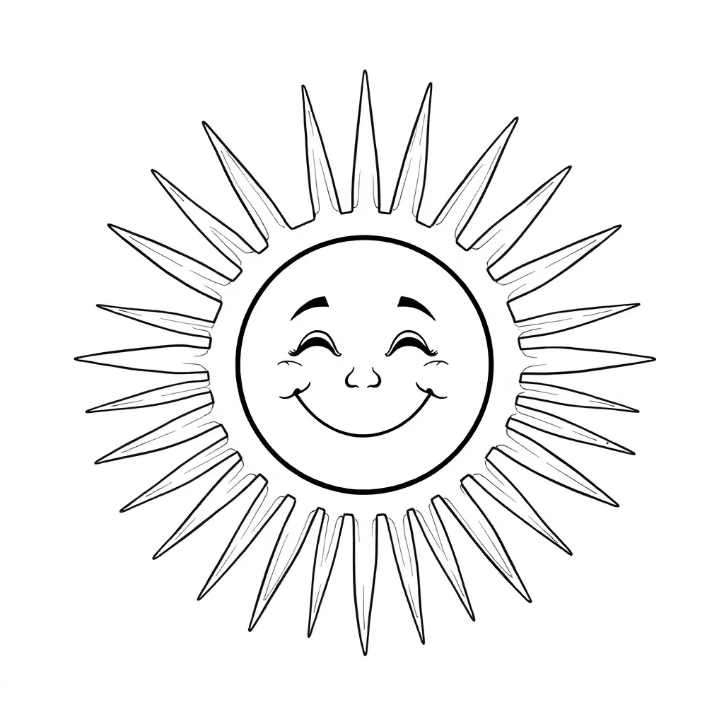 Sun coloring page