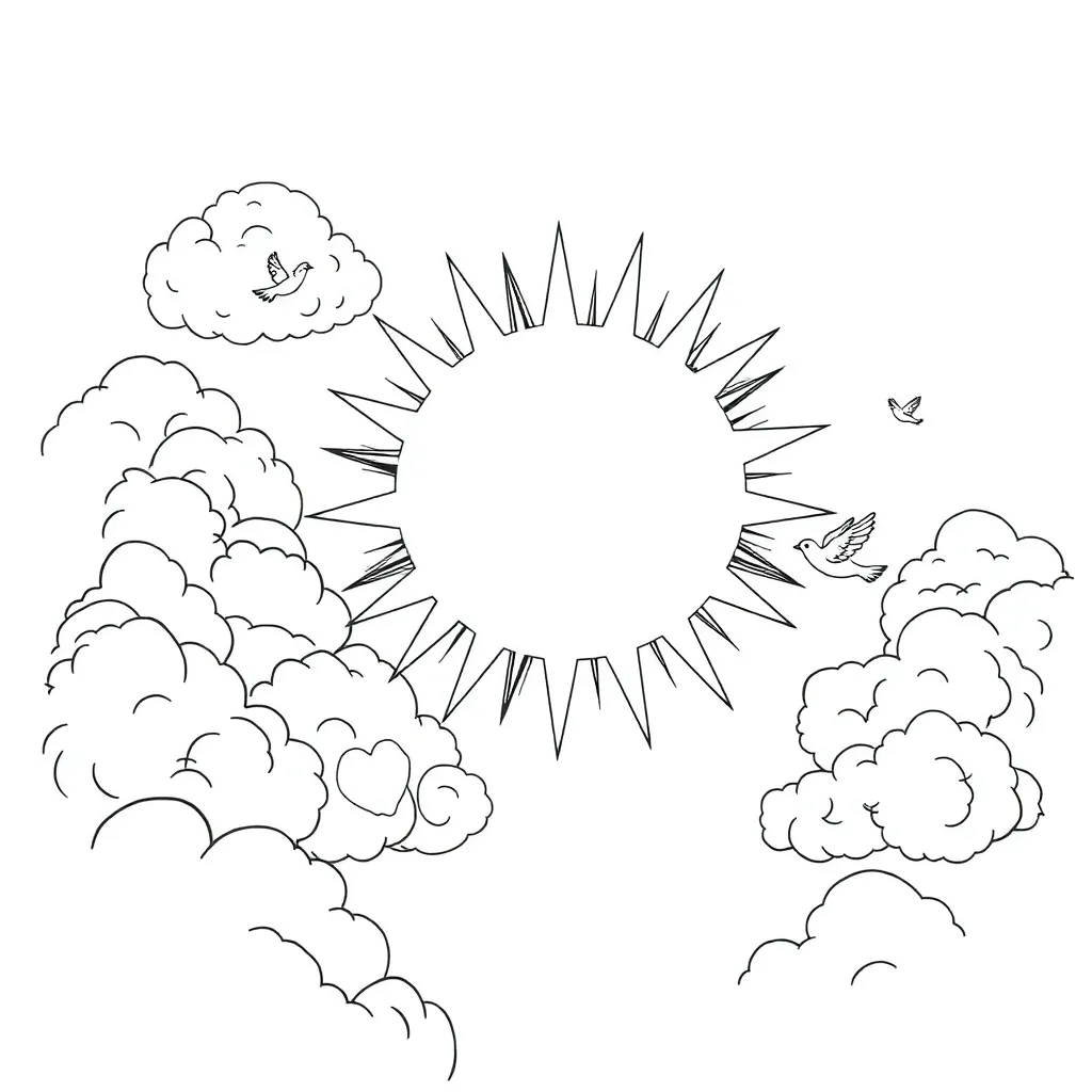 Sun coloring page