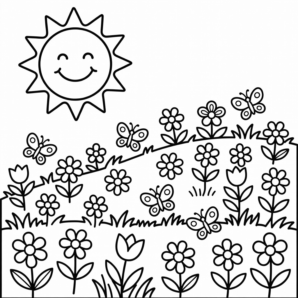 Sun coloring page