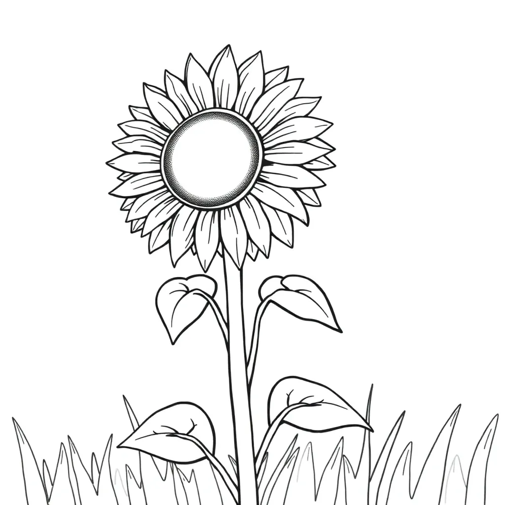 Sunflower coloring page