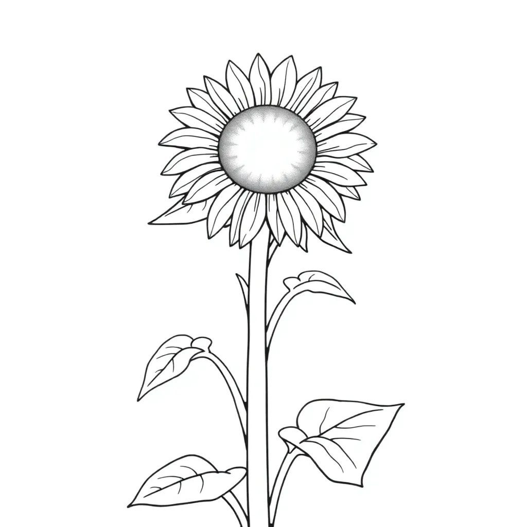 Sunflower coloring page