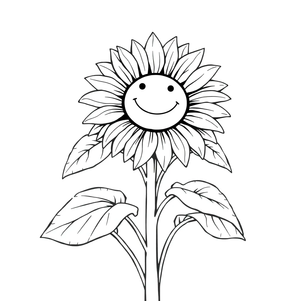 Sunflower coloring page