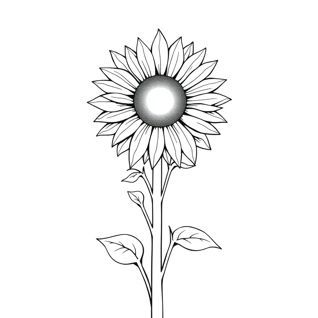 Sunflower coloring page