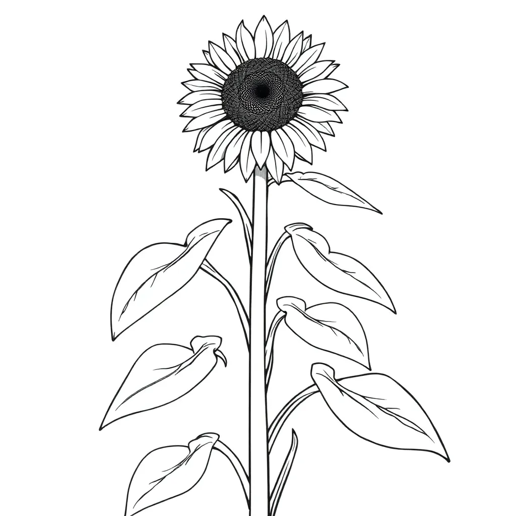 Sunflower coloring page