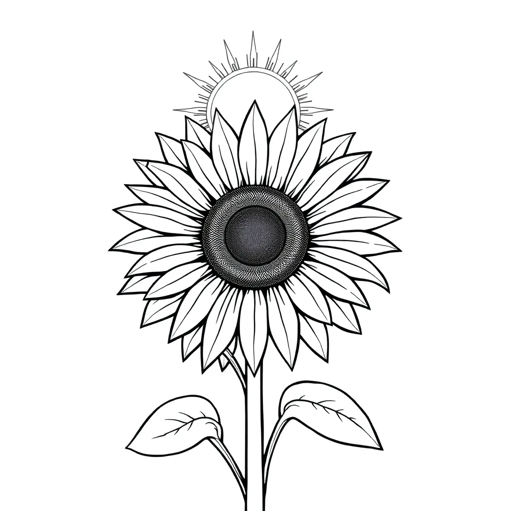 Sunflower coloring page