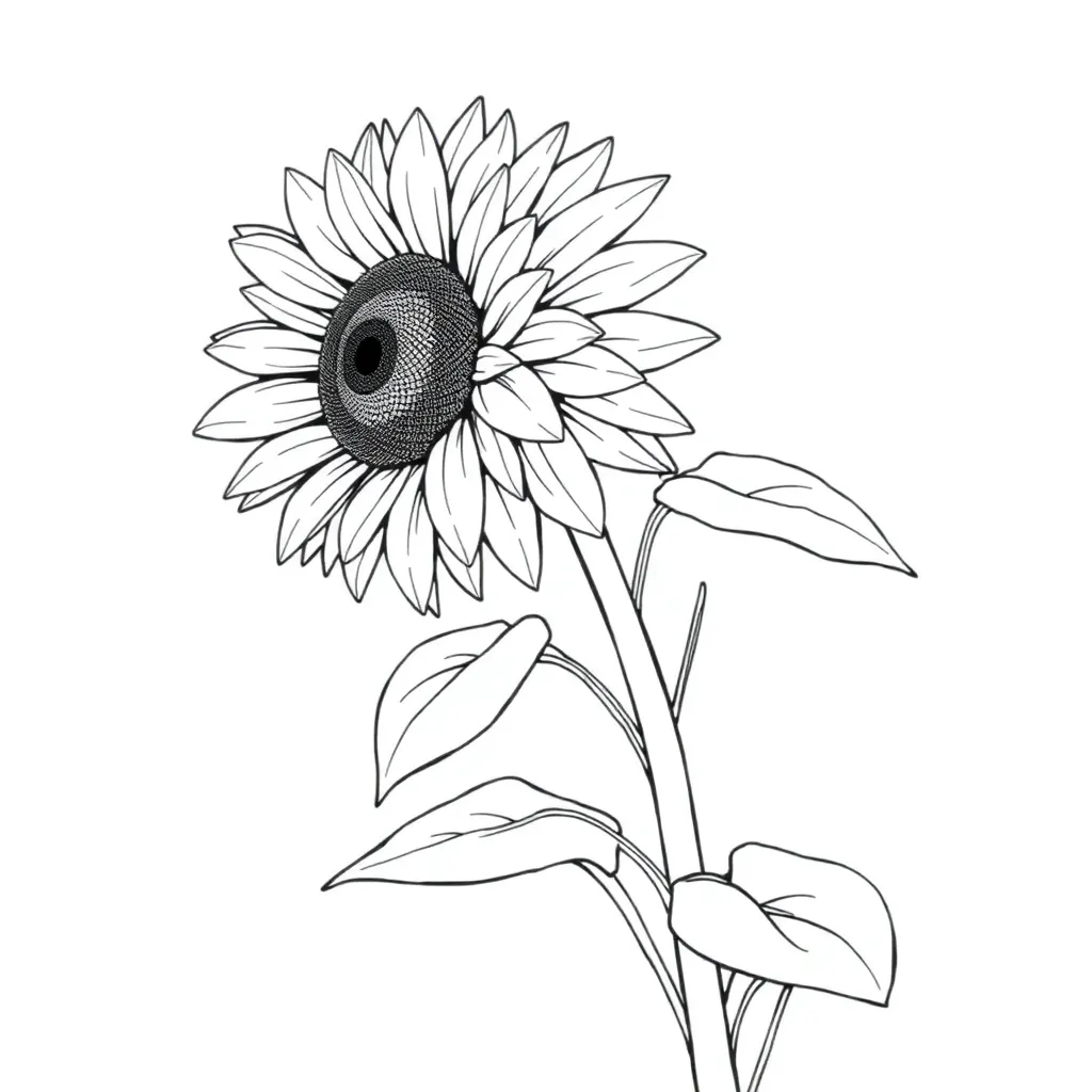 Sunflower coloring page