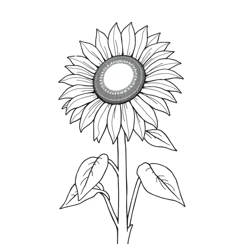 Sunflower coloring page