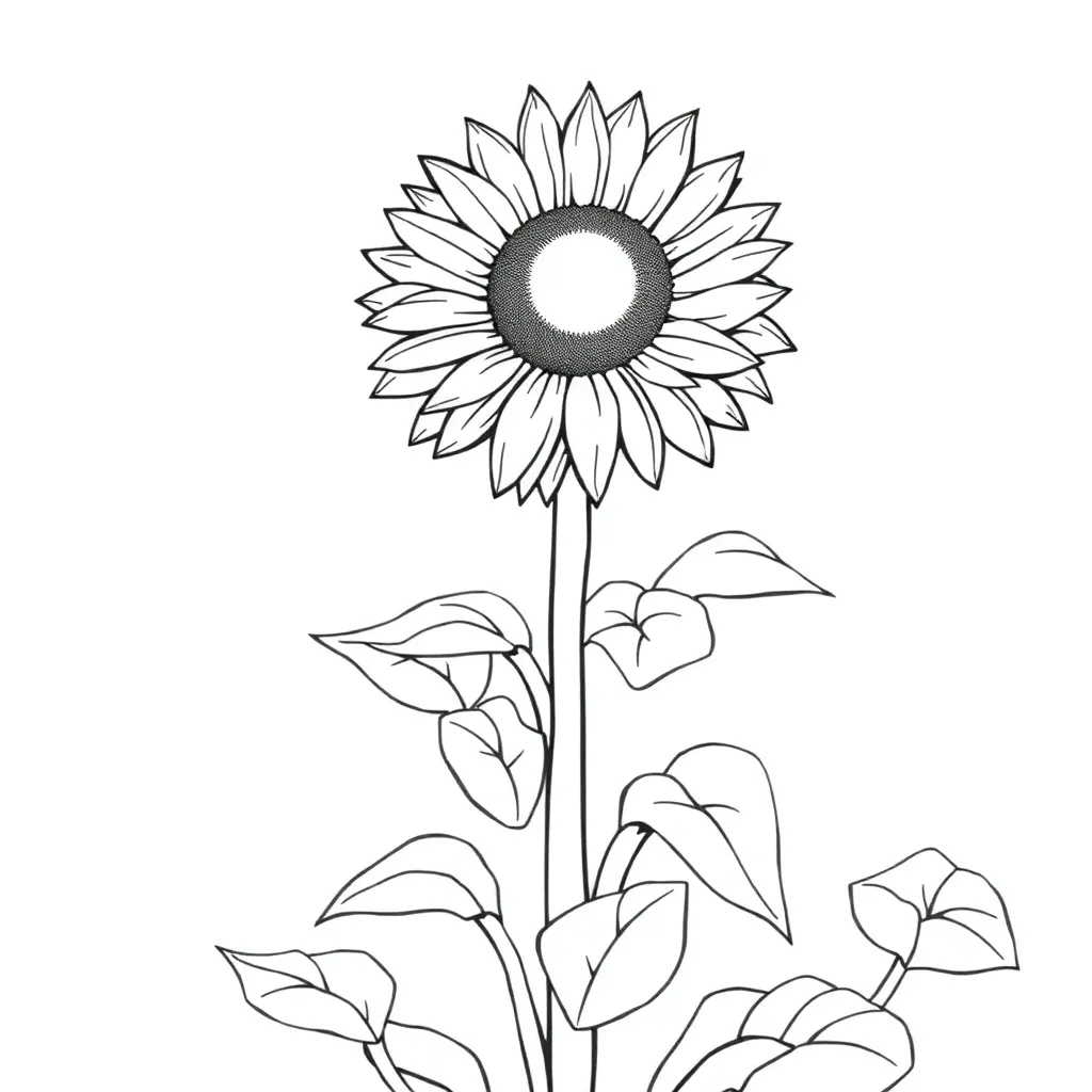 Sunflower coloring page