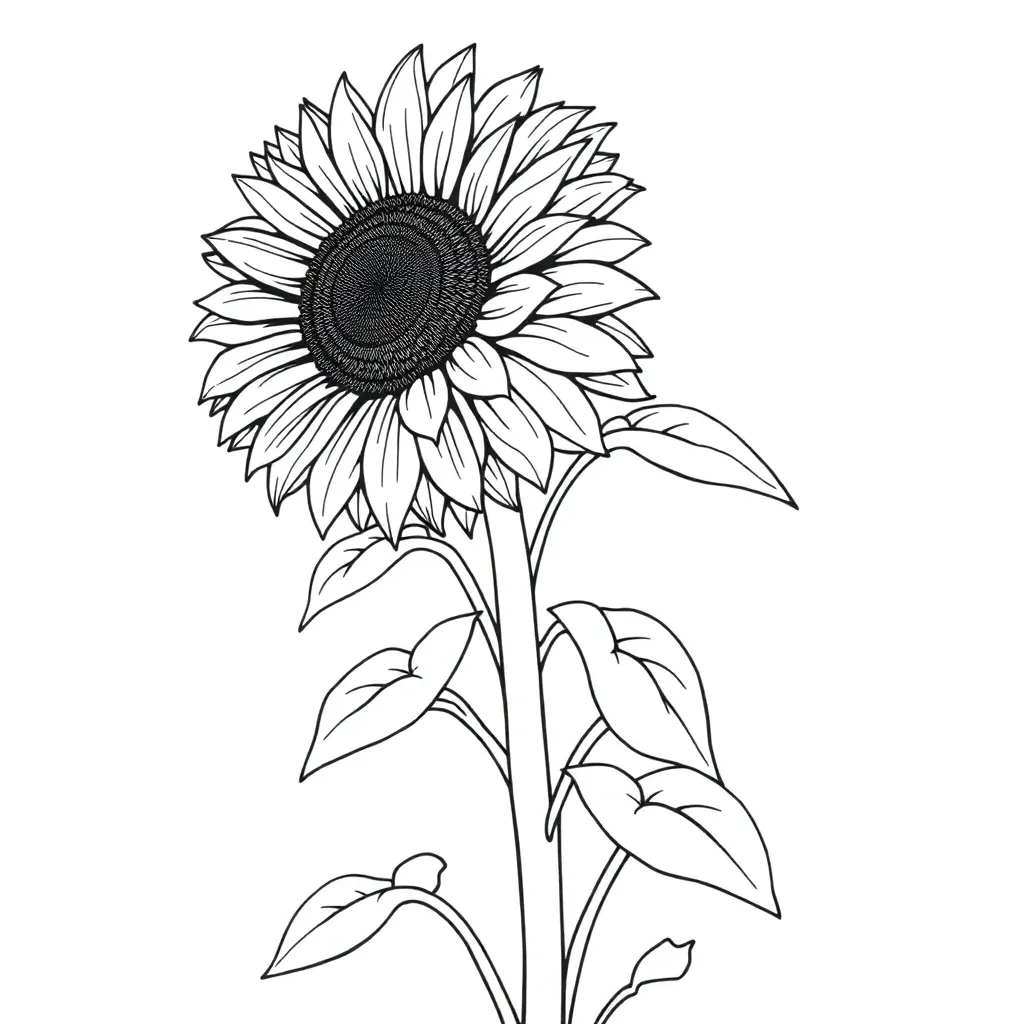 Sunflower coloring page