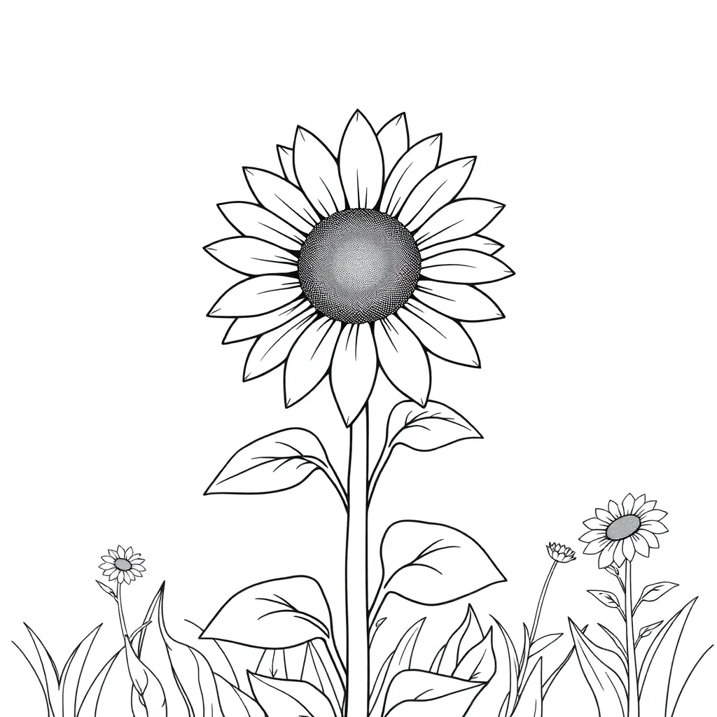 Sunflower coloring page