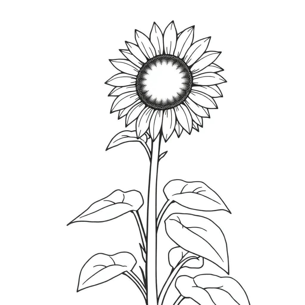 Sunflower coloring page