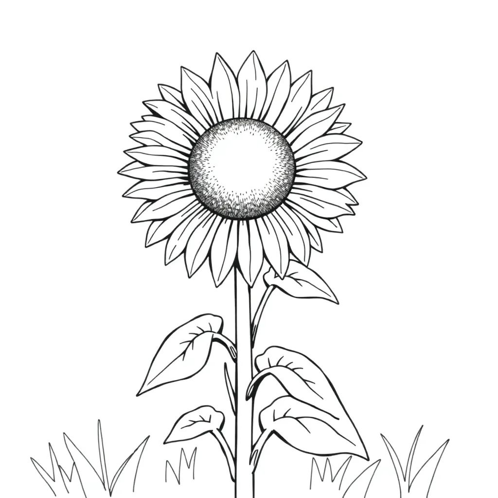 Sunflower coloring page