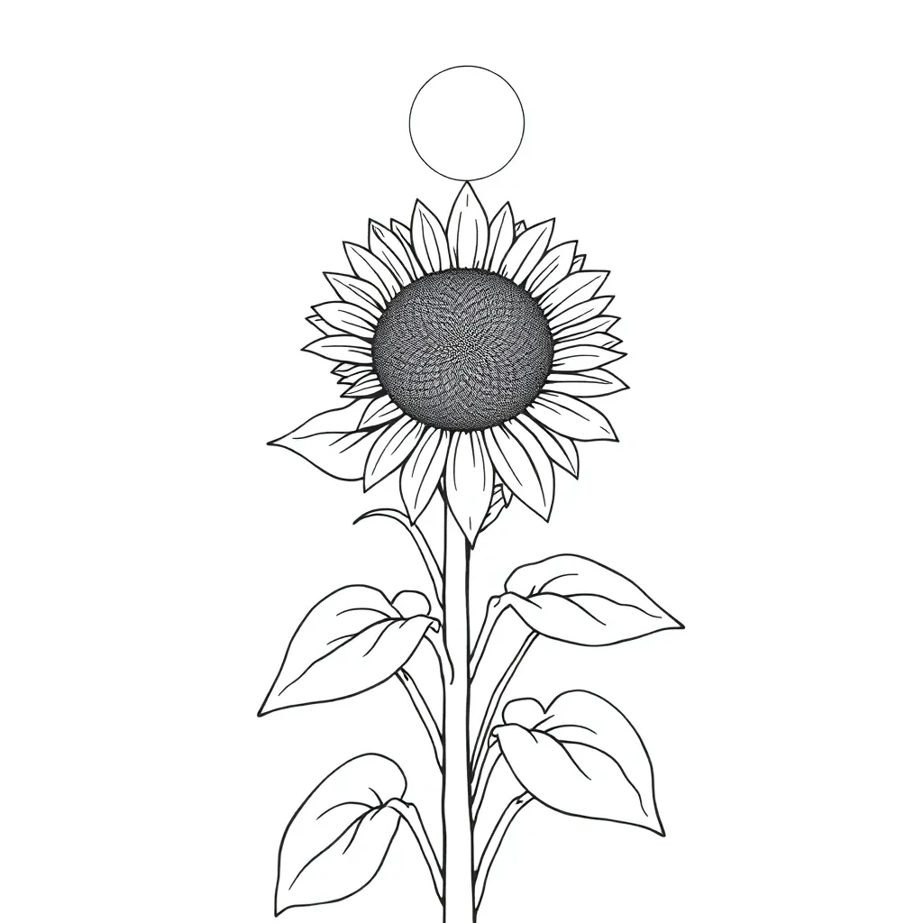 Sunflower coloring page