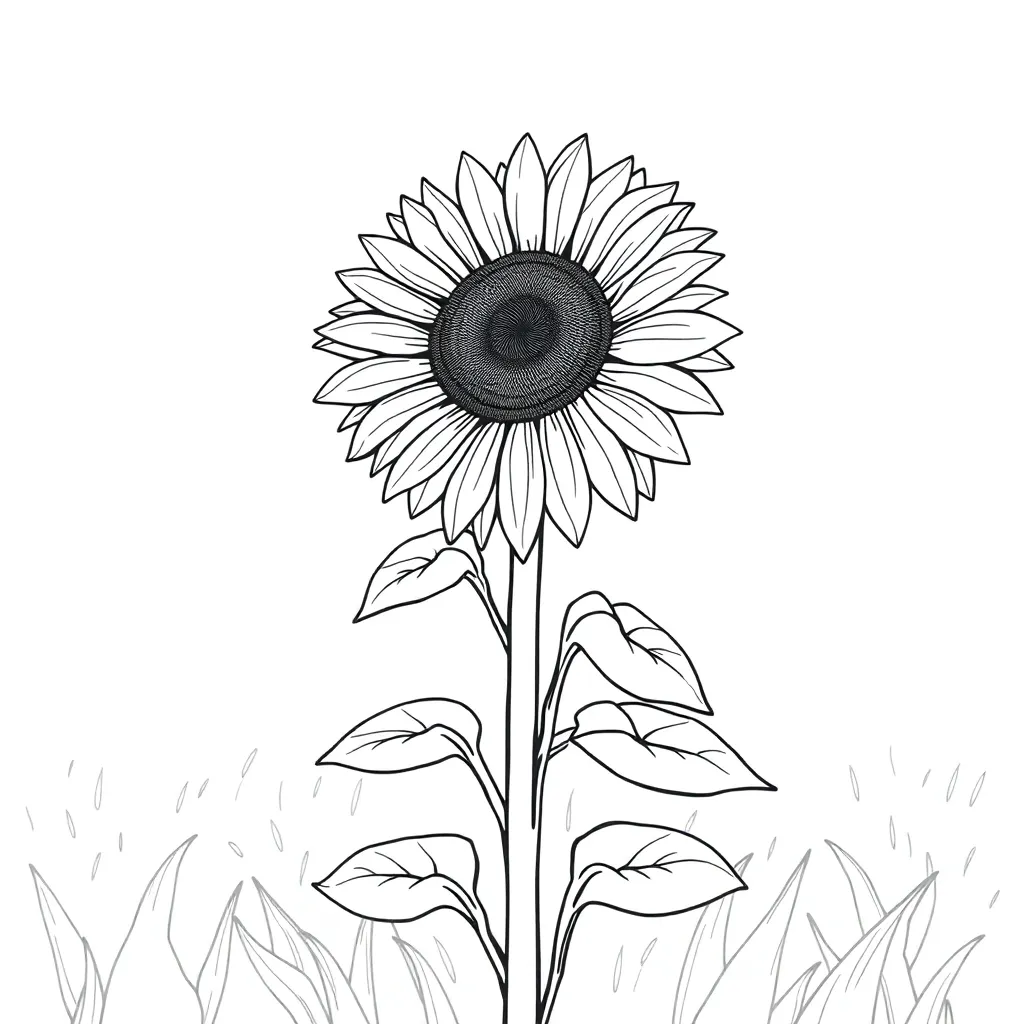 Sunflower coloring page