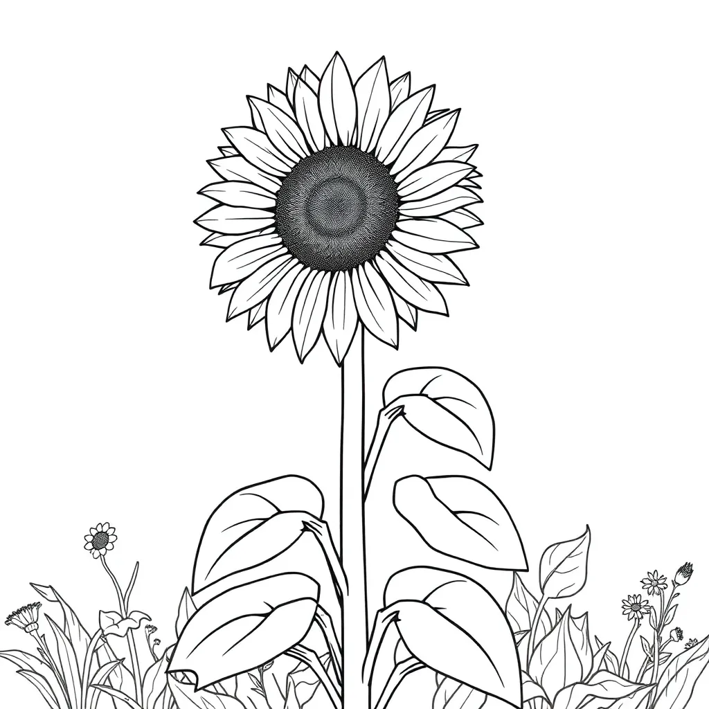 Sunflower coloring page