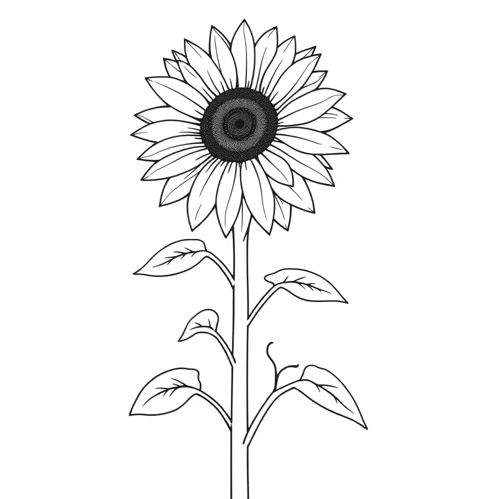 Sunflower coloring page