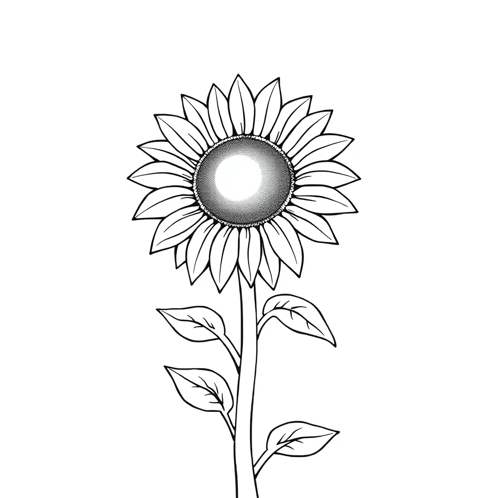 Sunflower coloring page