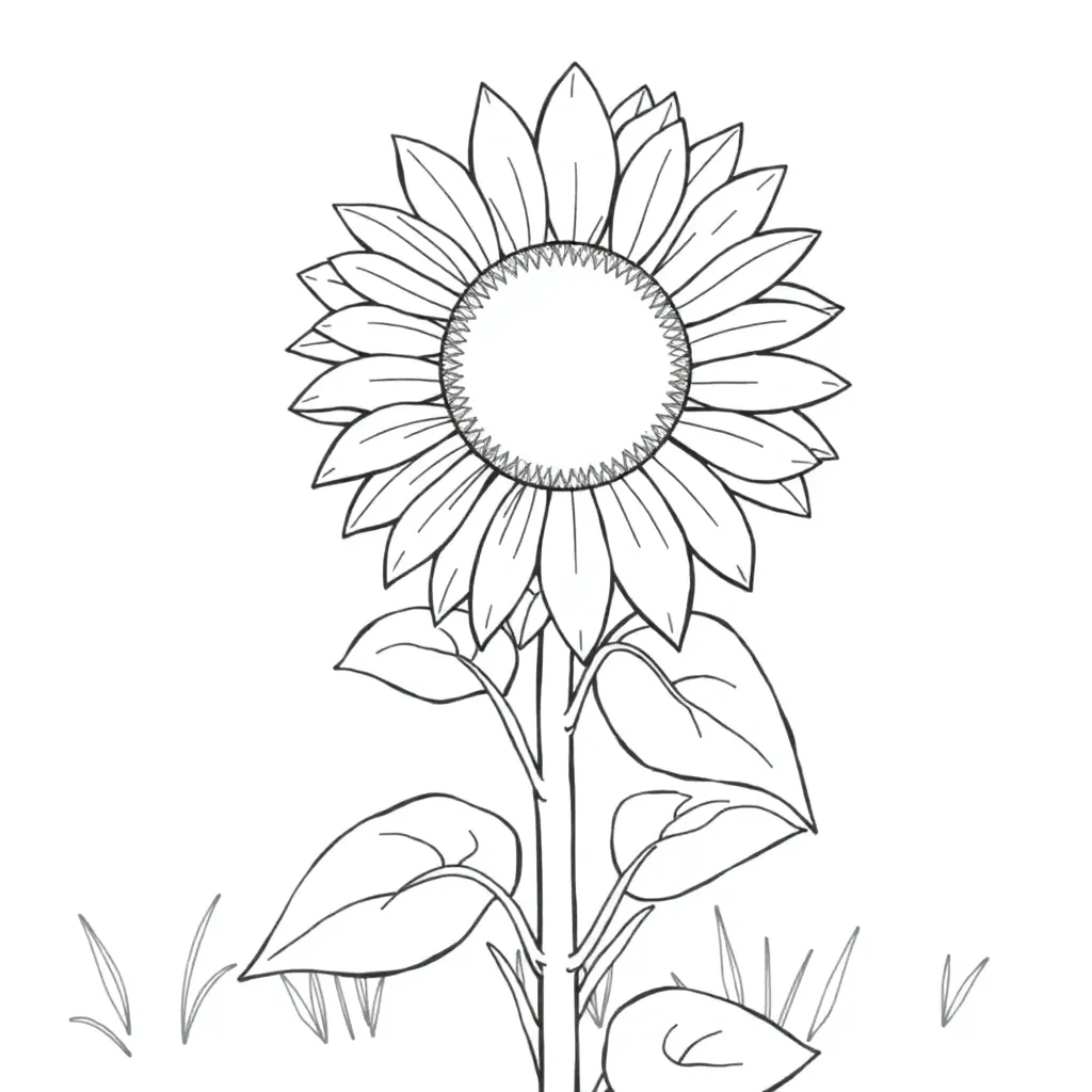Sunflower coloring page