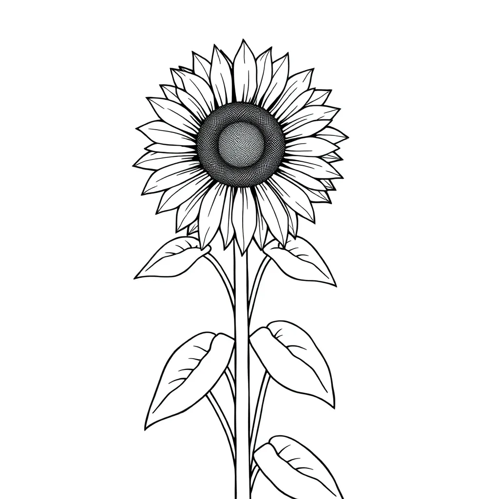 Sunflower coloring page