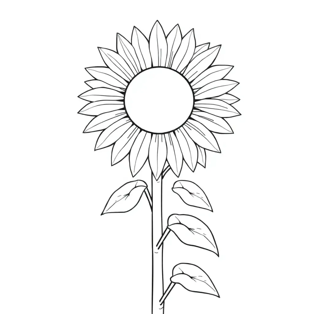 Sunflower coloring page