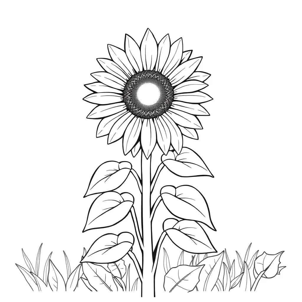 Sunflower coloring page