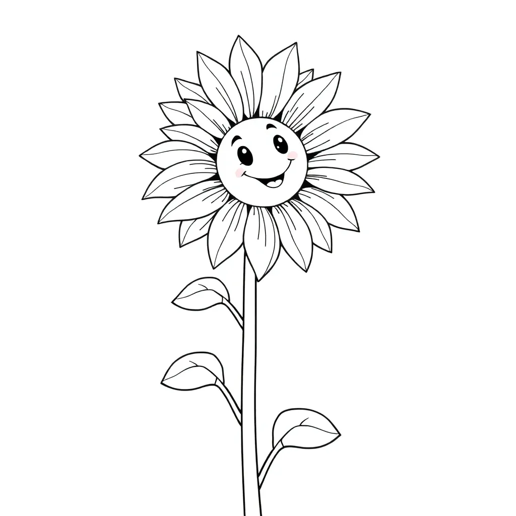 Sunflower coloring page