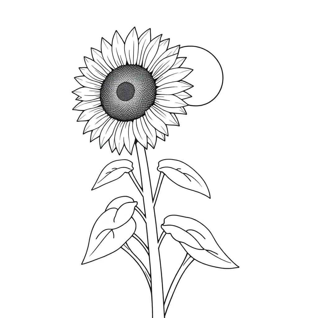Sunflower coloring page