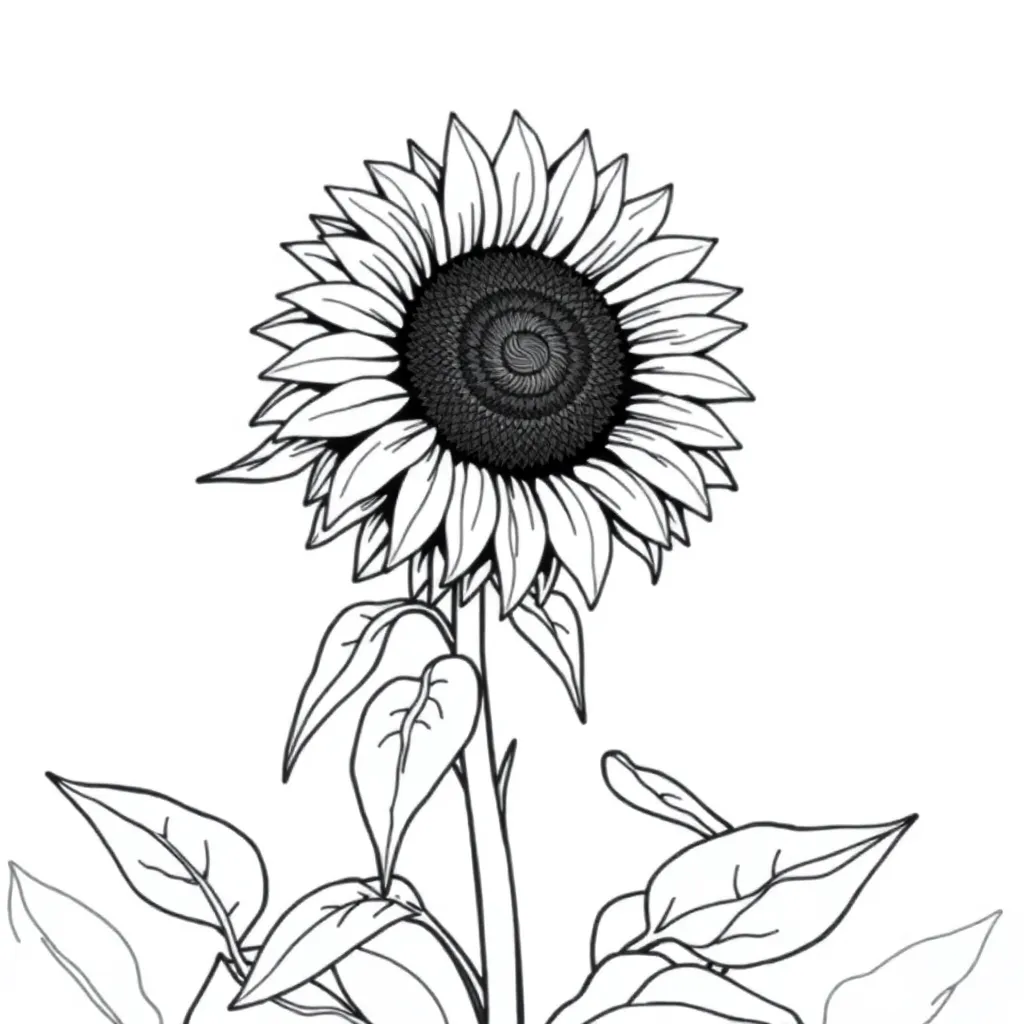 Sunflower coloring page