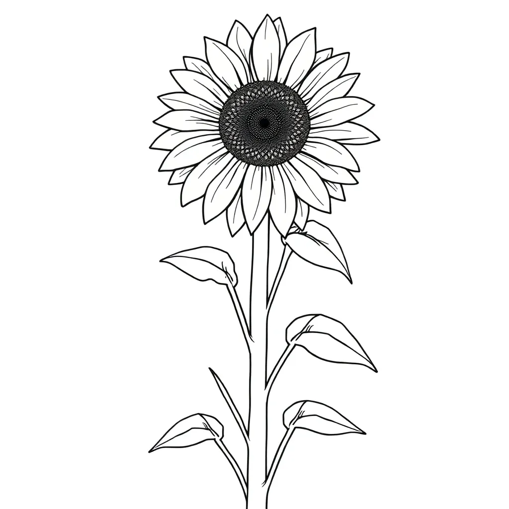 Sunflower coloring page