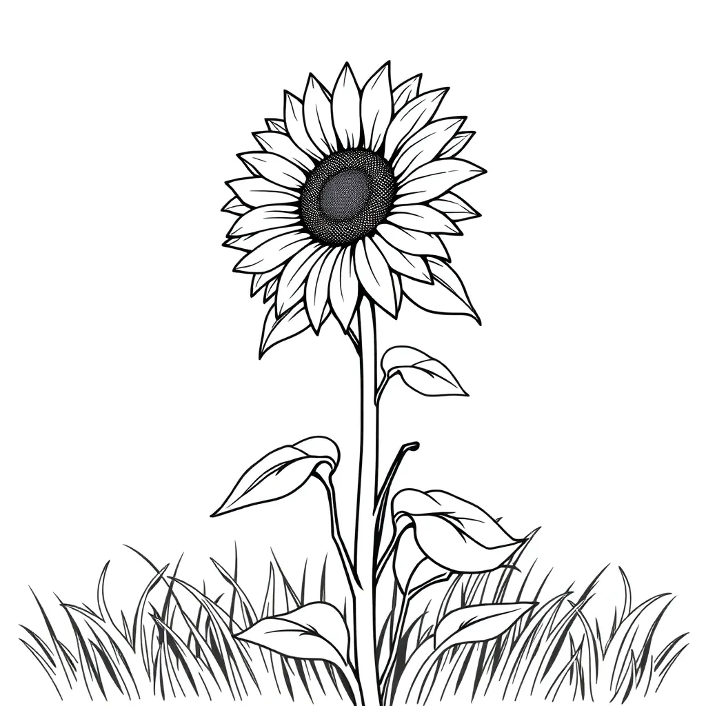 Sunflower coloring page
