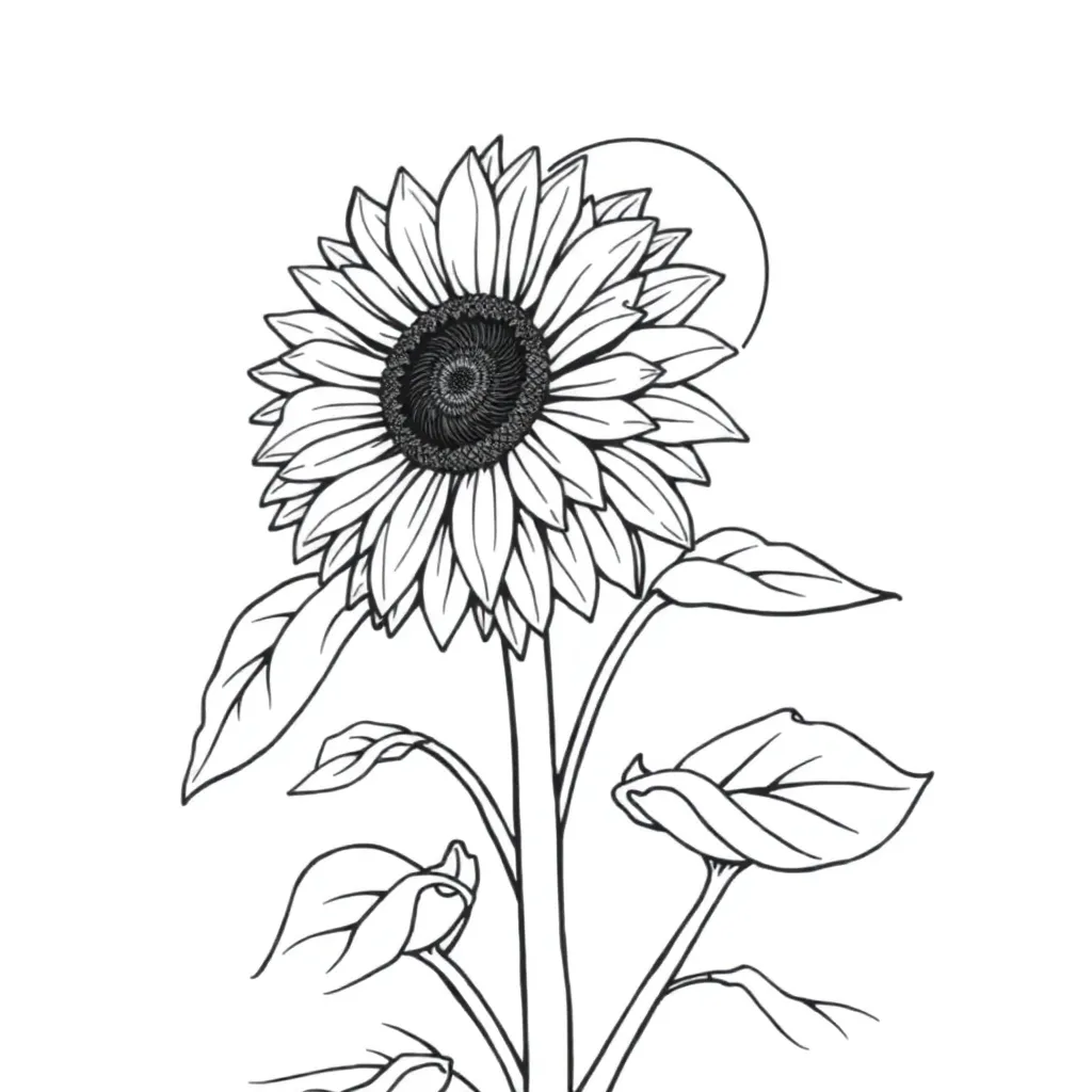Sunflower coloring page