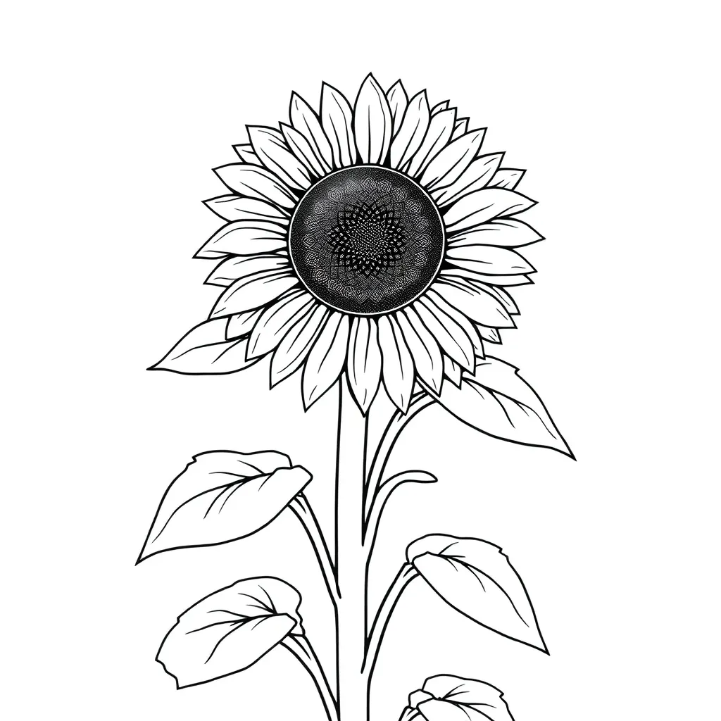 Sunflower coloring page