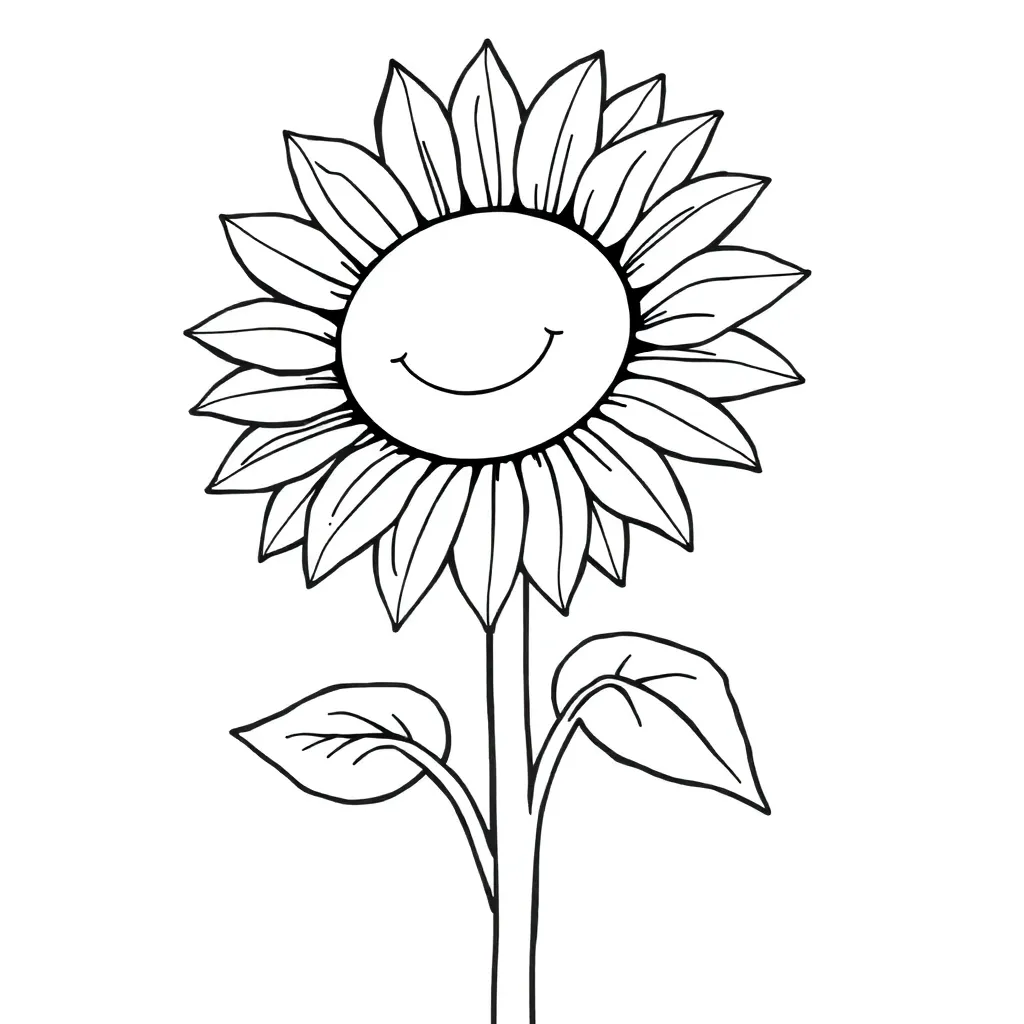 Sunflower coloring page