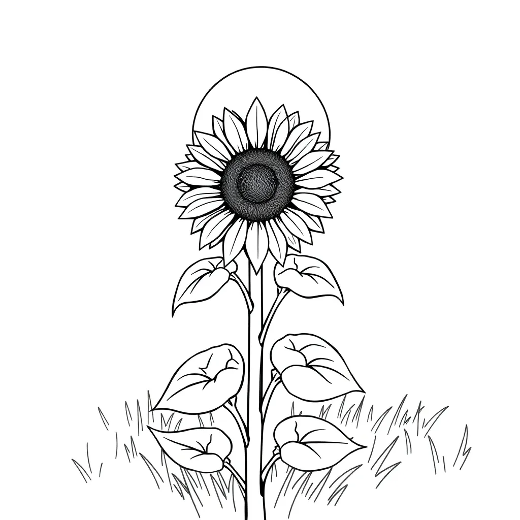 Sunflower coloring page