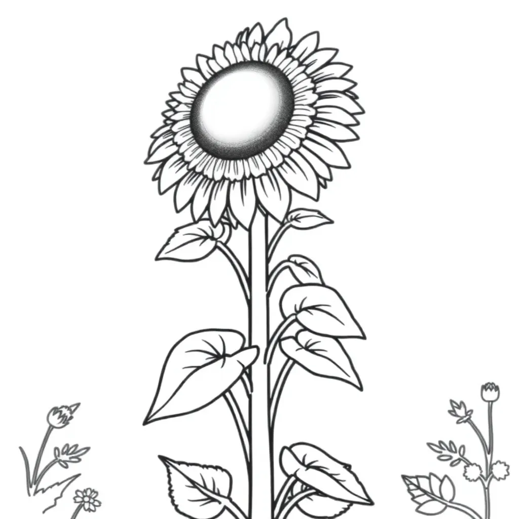 Sunflower coloring page