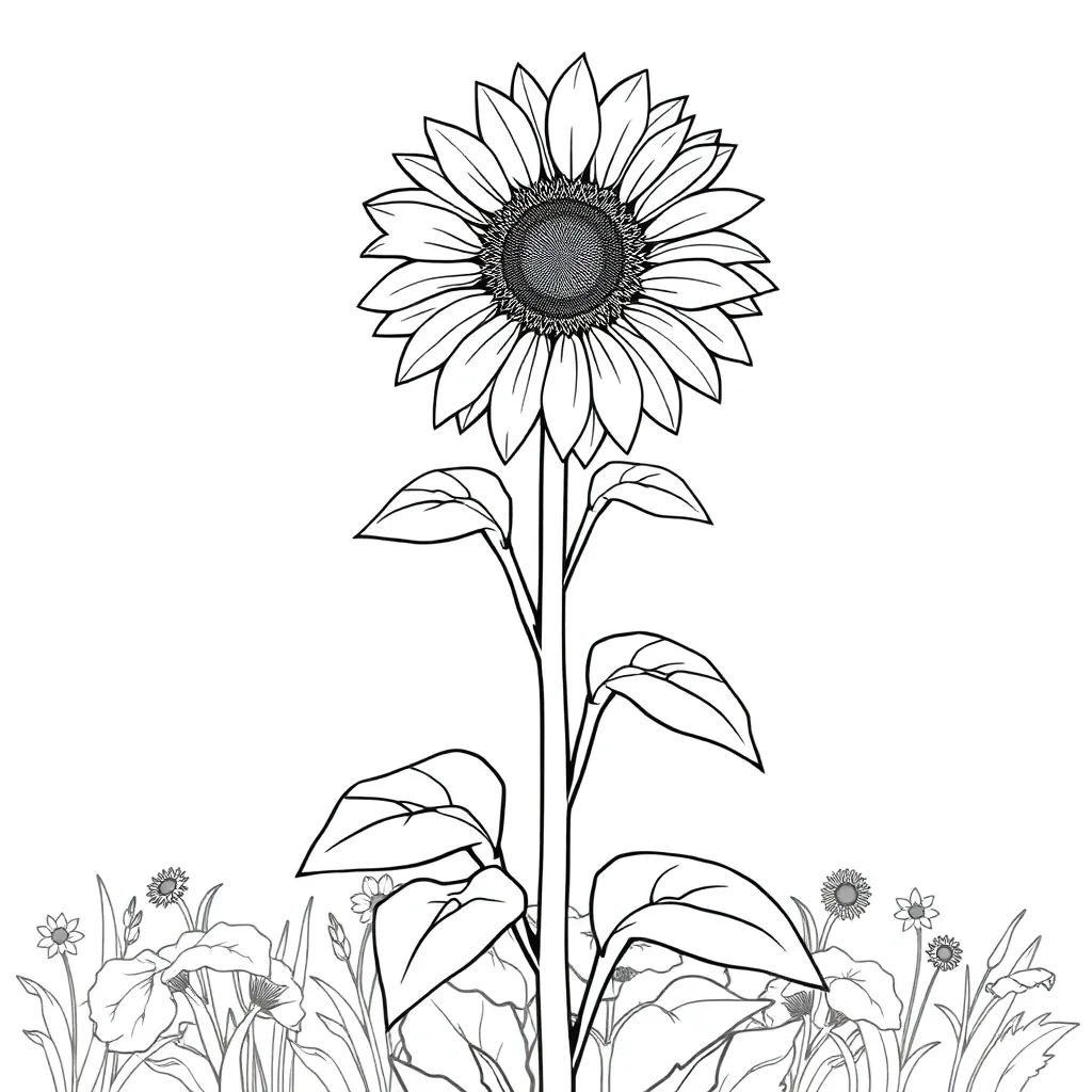 Sunflower coloring page