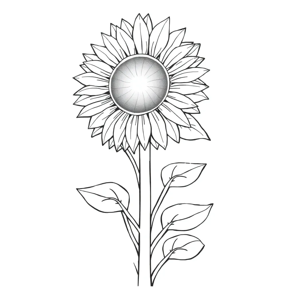 Sunflower coloring page